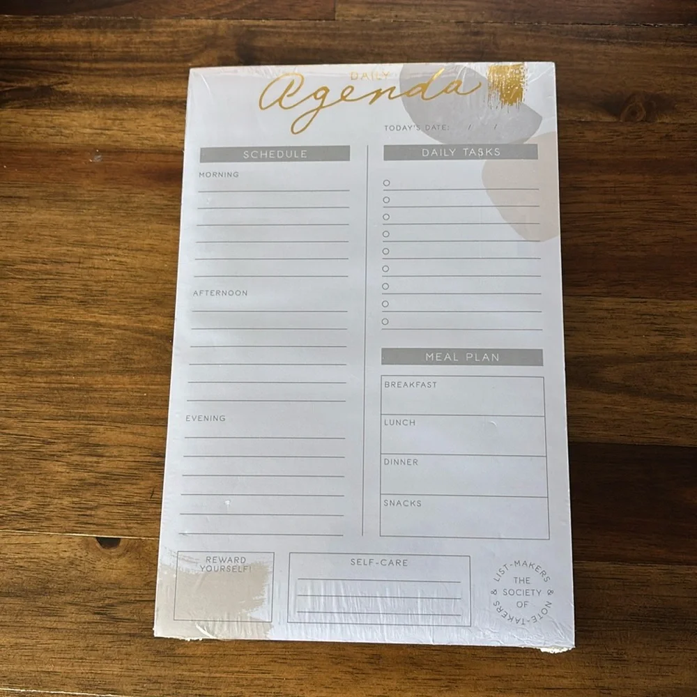 🗒️ Watercolor Daily Agenda notepad by elum - get organized in 2026!